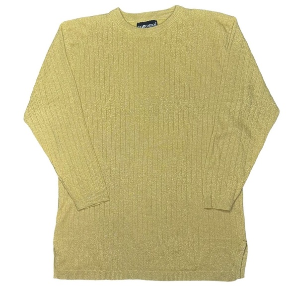 Sag Harbor Gold Sparkle LS Tunic Sweater Women’s Size 1X Round Neck - Picture 1 of 5